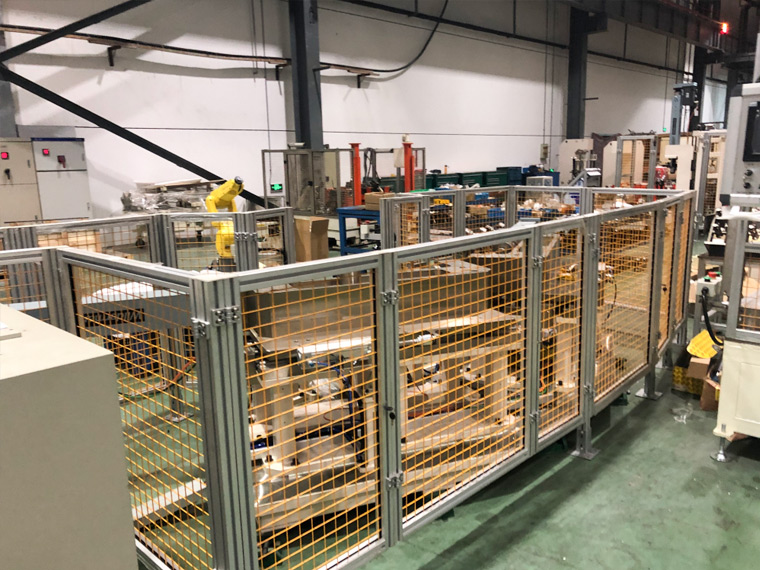 澳宏機器人安全圍欄易拆裝，安全堅固